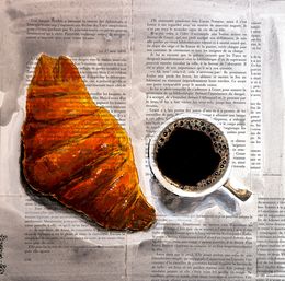 Gemälde, French School french breakfast artist basel Hyperrealism, Bazévian Delacapucinière