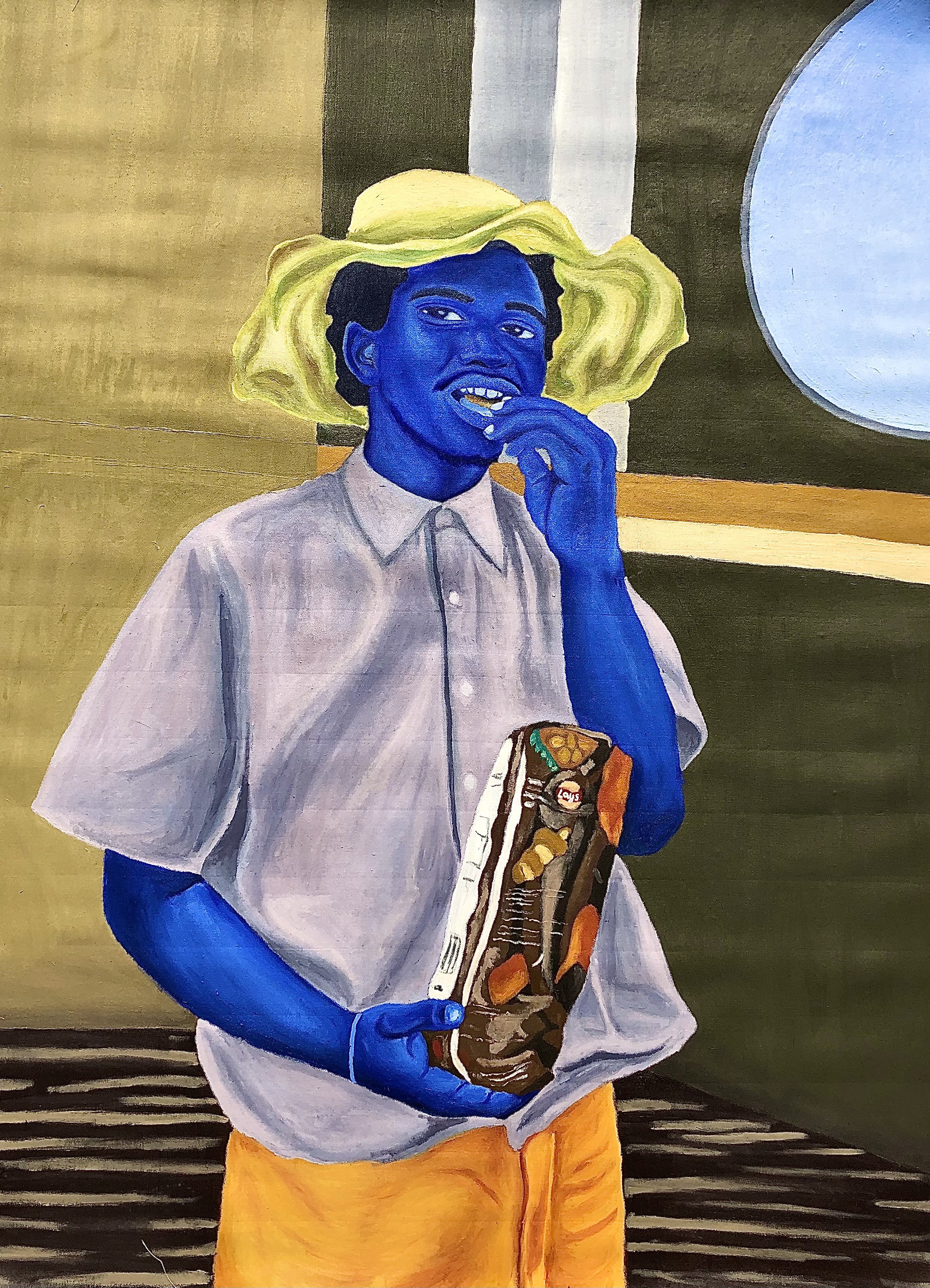 Jason Langa, Skyf Lays - 21st Century, Contemporary, Figurative Portrait, Fashion, Art Deco Jason Langa, Skyf Lays - 21st Century, Contemporary, Figurative Portrait, Fashion, Art Deco