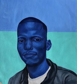 Painting, Tebogo - 21st Century, Contemporary, Figurative Portrait, Fashion, Art Deco, Men, Jason Langa