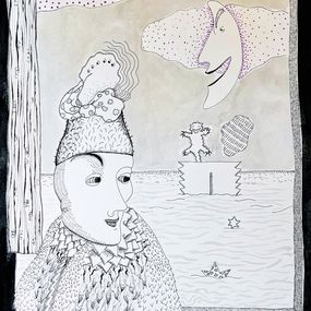 Fine Art Drawings, Barco en un desierto africano, Juan José Fuentes Reyes