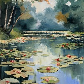 Pintura, Pond with water lilies, Schagen Vita