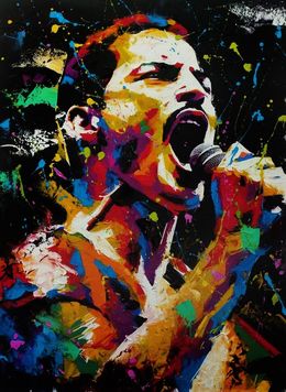 Pintura, Freddie MERCURY - Peinture originale, Alberto Ricardo