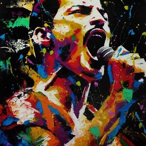 Peinture, Freddie MERCURY - Peinture originale, Alberto Ricardo