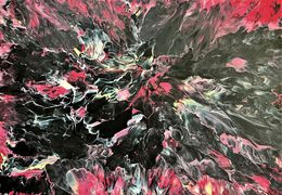 Gemälde, Pink Explosion, Monica Tangen