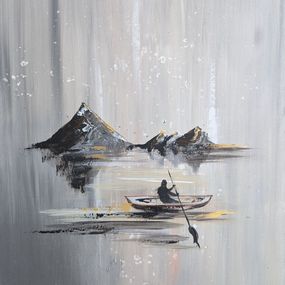 Gemälde, Row on the lake, Lucie Pautret