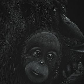 Gemälde, Orang-utan, Bernhard Meixner