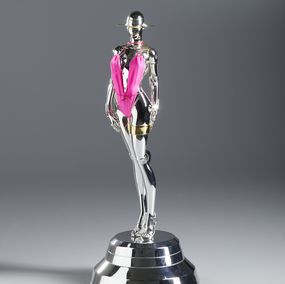 Escultura, Sexy robot #001 in pink bathing suit, Hajime Sorayama