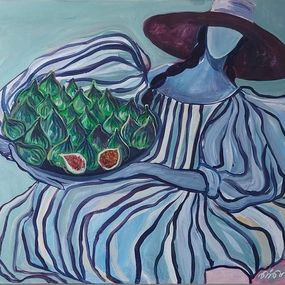 Painting, Blue Figs, Nina Urushadze