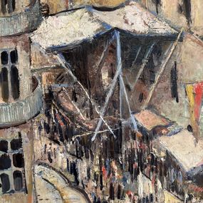 Gemälde, Festivitée en vieille ville à Genève, René Guinand