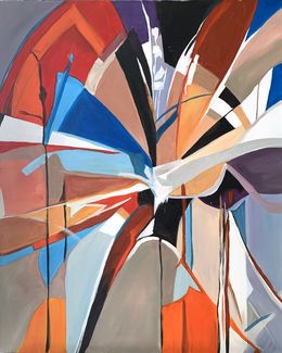 Peinture, Chromatic Dance #1. geometric abstract., Schagen Vita