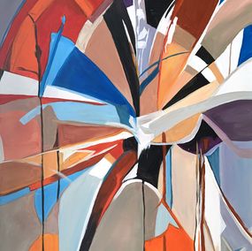 Pintura, Chromatic Dance #1. geometric abstract., Schagen Vita