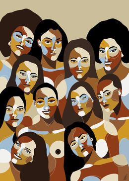 Painting, Who run the world, girls?, Eva Lamaignere