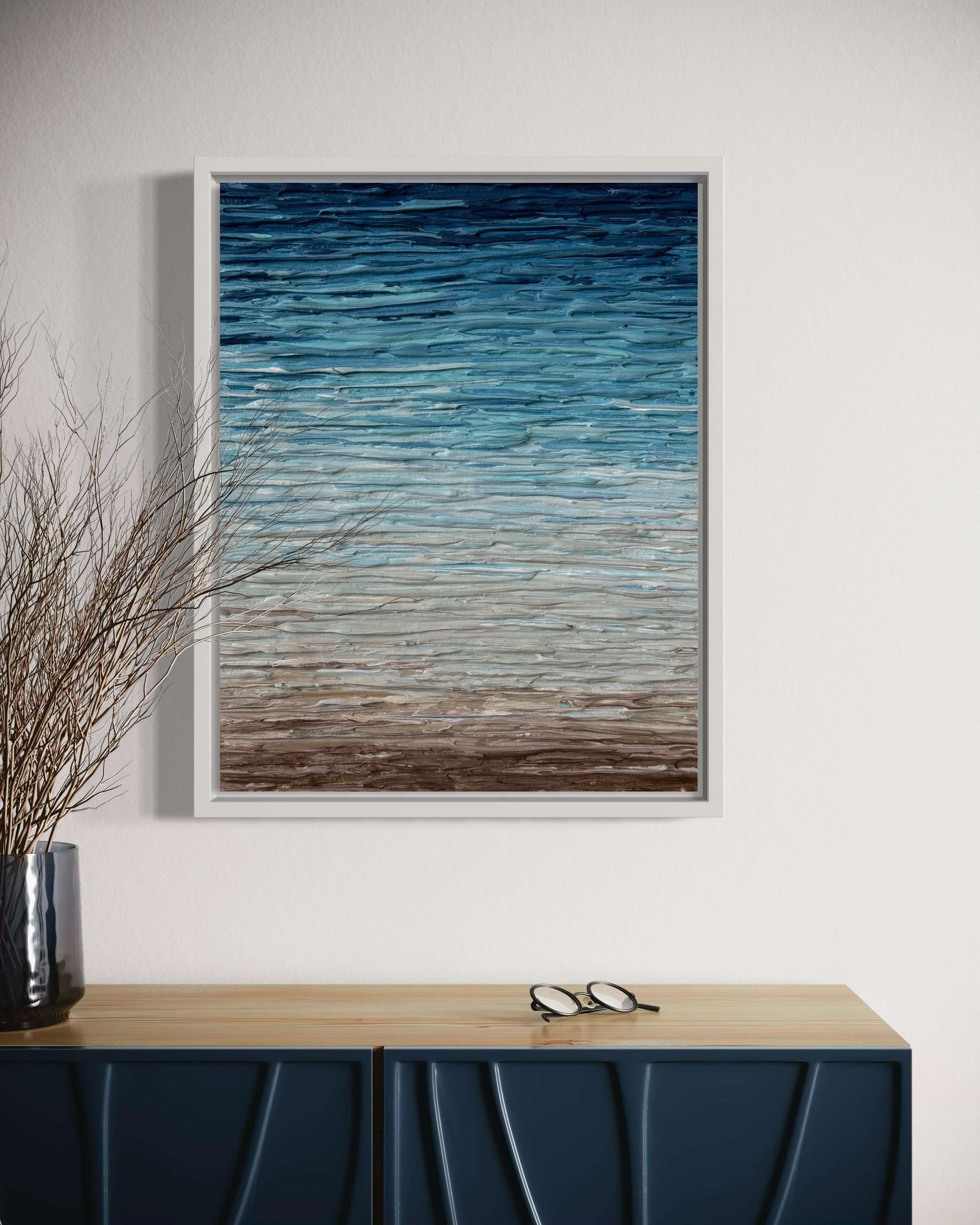 Daniela Pasqualini, Serenity II - White box frame Daniela Pasqualini, Serenity II - White box frame