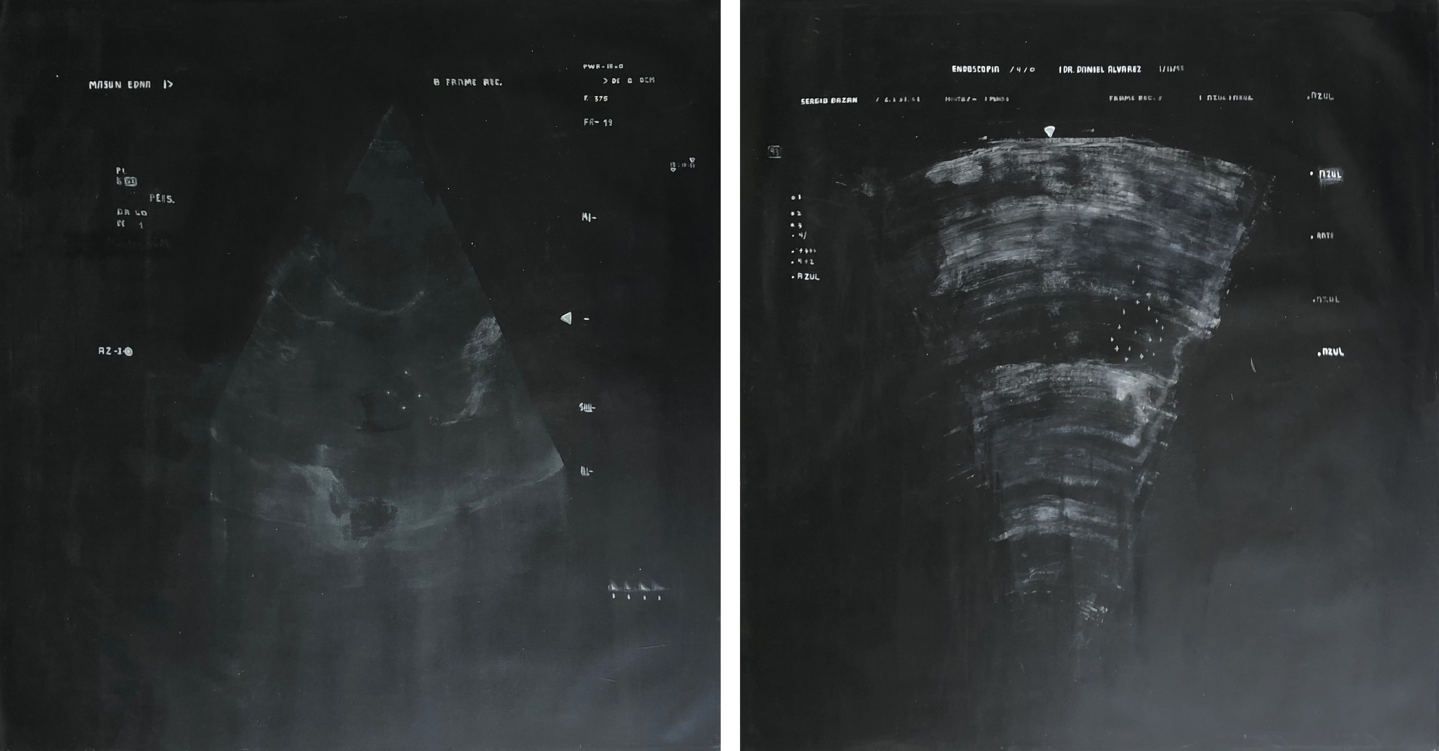 Sergio Bazan, Number 93 and 4, Diptych Sergio Bazan, Number 93 and 4, Diptych