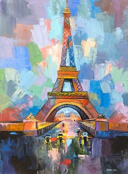 Painting, Eiffel in colors, Karine Harutyunyan