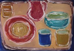 Painting, Breakfast tray, Natalya Mougenot