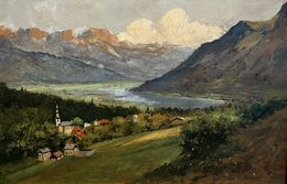 Pintura, Paysage Piémontais, Giuseppe Buscaglione