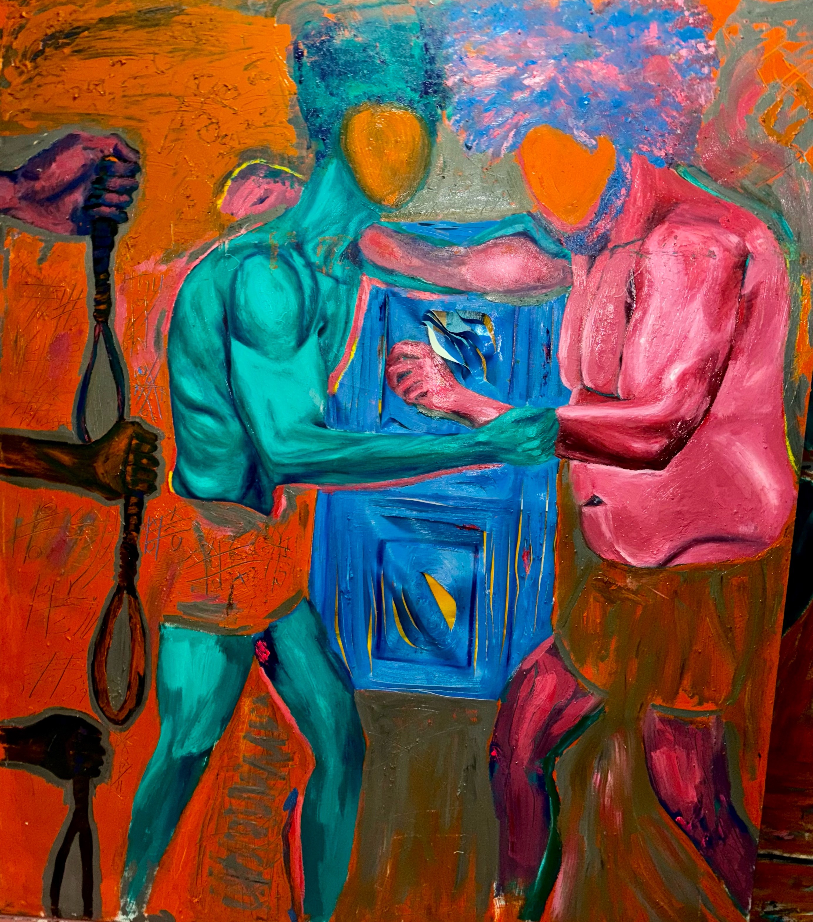 BEMI, Games - 21st Century, Contemporary, Figurative Painting, People, Everyday Life BEMI, Games - 21st Century, Contemporary, Figurative Painting, People, Everyday Life