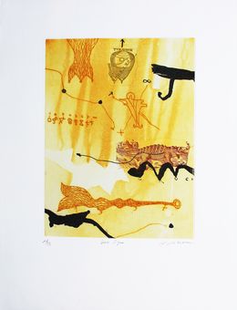 Print, Croco signe, aquatinte originale, Richard Texier