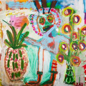 Gemälde, X-mas Cactus, Krax