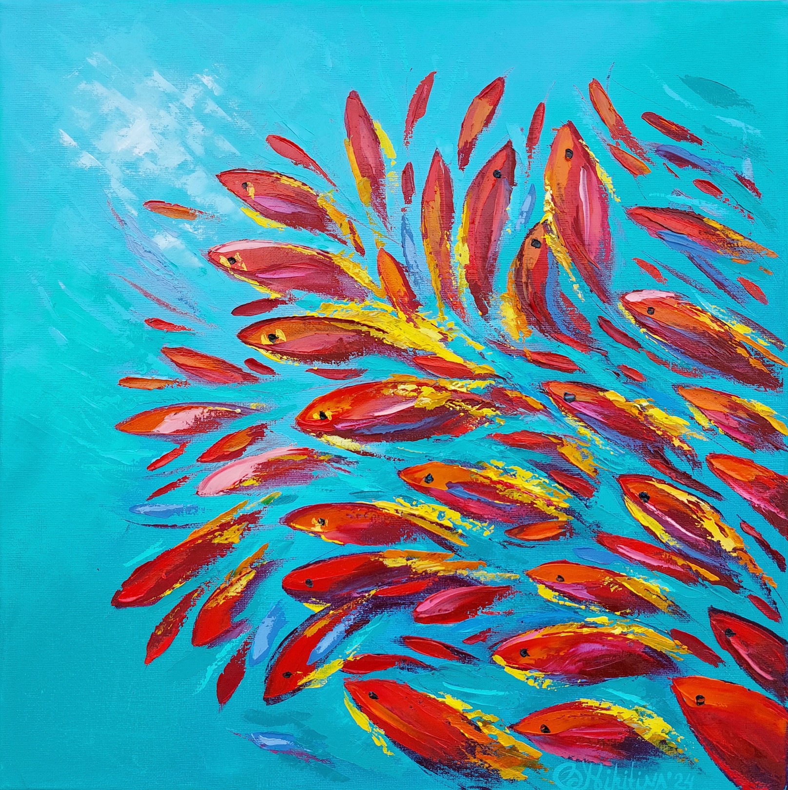 Olga Nikitina, Orange Fish Still Life Olga Nikitina, Orange Fish Still Life