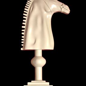 Sculpture, Le Cavalier d'Arson 60 cm Ivoire, Arson