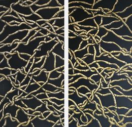 Gemälde, Entrelazados (diptych), Fabiola Cornejo