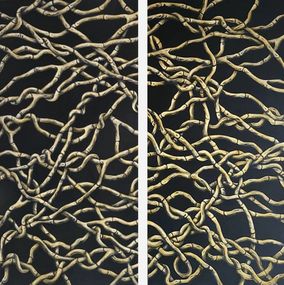 Gemälde, Entrelazados (diptych), Fabiola Cornejo