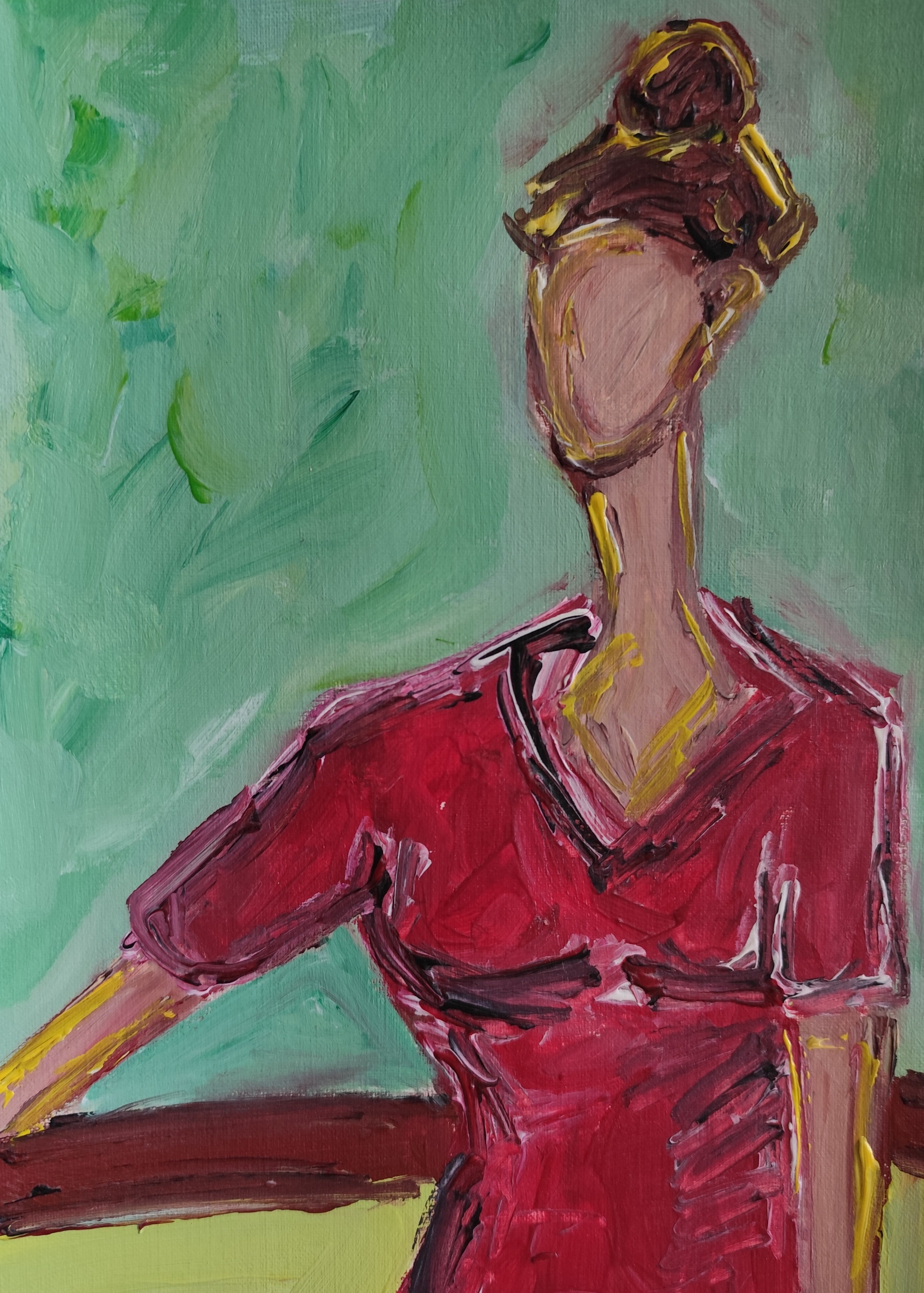 Natalya Mougenot, Woman in a red dress Natalya Mougenot, Woman in a red dress