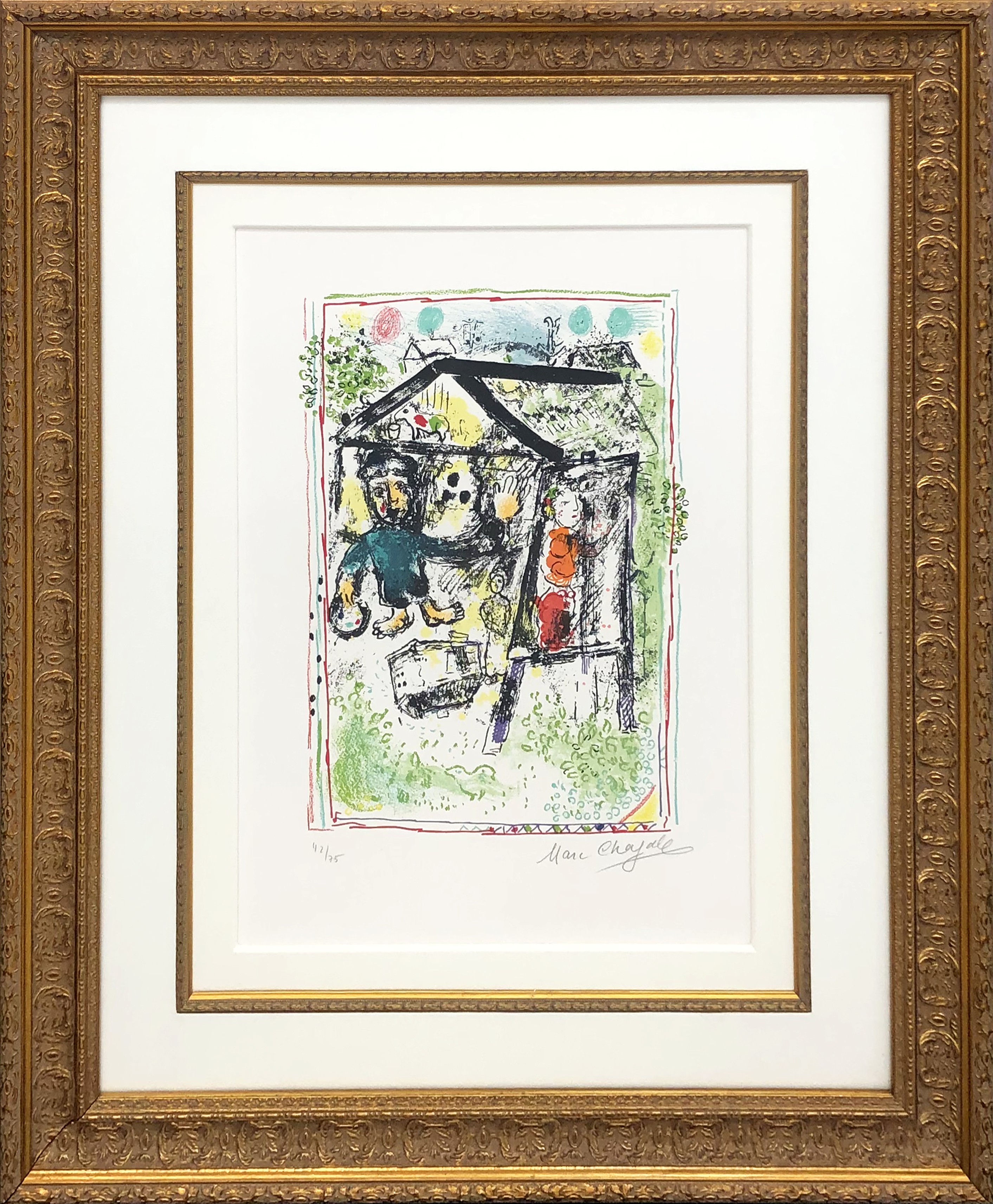 Marc Chagall, Le Peintre Devant Le Village I (Mourlot 603) Marc Chagall, Le Peintre Devant Le Village I (Mourlot 603)
