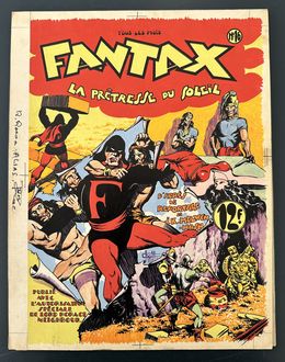Dessin, Couverture Originale FANTAX N°16 "La pretresse du soleil", Robert Rocca