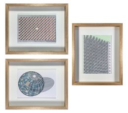 Fine Art Drawings, Set of 3 Abstract Drawings. Framed, Rodrigo Spinel