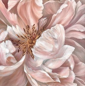Peinture, Tender Feelings - Pink Peony Bouquet of Flowers Pastel Color Palette, Natalya Nesterenko