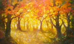 Painting, Natures Cathedral, Gill Bustamante