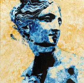 Gemälde, Portrait Blue Icon Pop - Italian School NSWE, Dario Moschetta