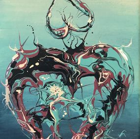 Painting, Coeur en vol, Christine Marie Nobre