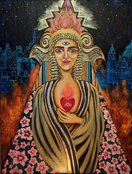Painting, La purificación de la sacerdotisa, María Galán
