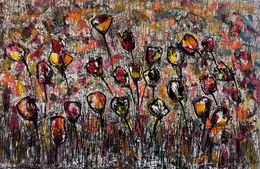 Painting, Des Fleurs, des Figures des Identités Perdues s'éparpillent libres, Daisy Abi Jaber