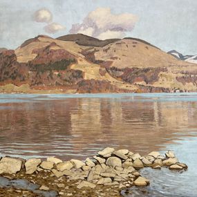 Gemälde, Paysage rocheux, Plinio Colombi