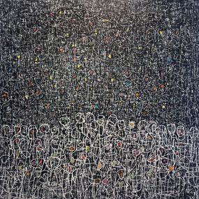 Painting, Espoir en Musique Lors D’une Nuit Etoilée en Avant la Vie, Daisy Abi Jaber