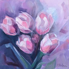 Peinture, Violet Tulips, Olga Volna