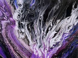 Gemälde, Purple Splash, Monica Tangen