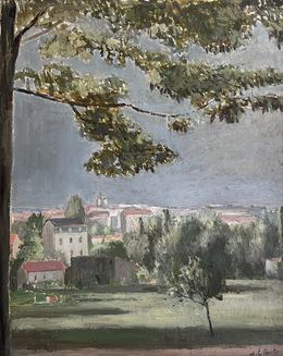 Painting, La ville - Vue sur Genève, Eugène Louis Martin