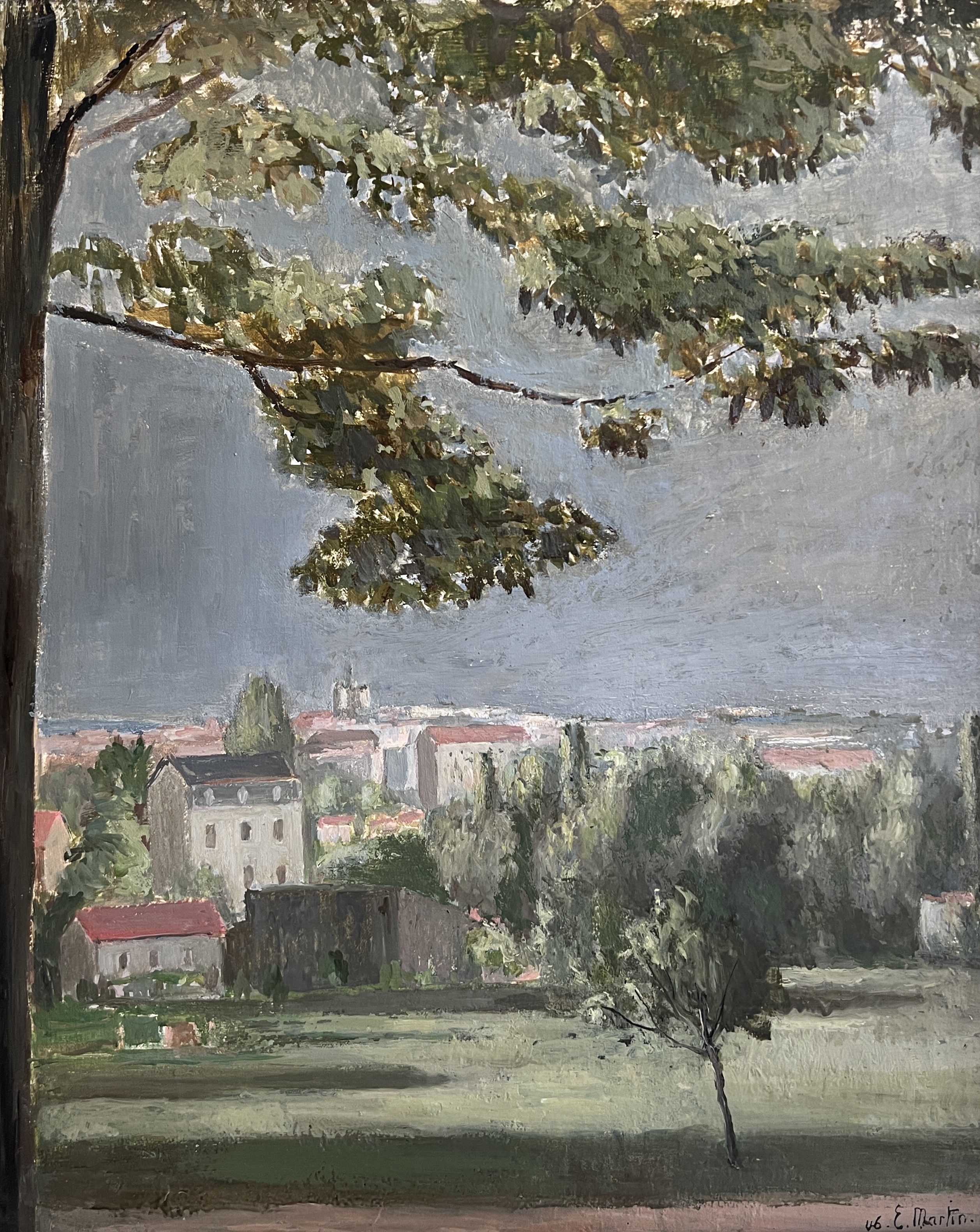 Eugène Louis Martin, La ville - Vue sur Genève Eugène Louis Martin, La ville - Vue sur Genève