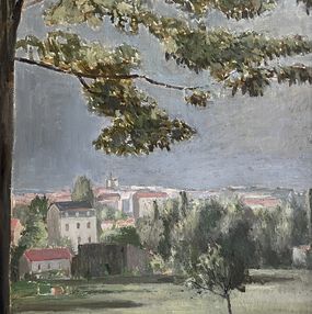 Painting, La ville - Vue sur Genève, Eugène Louis Martin