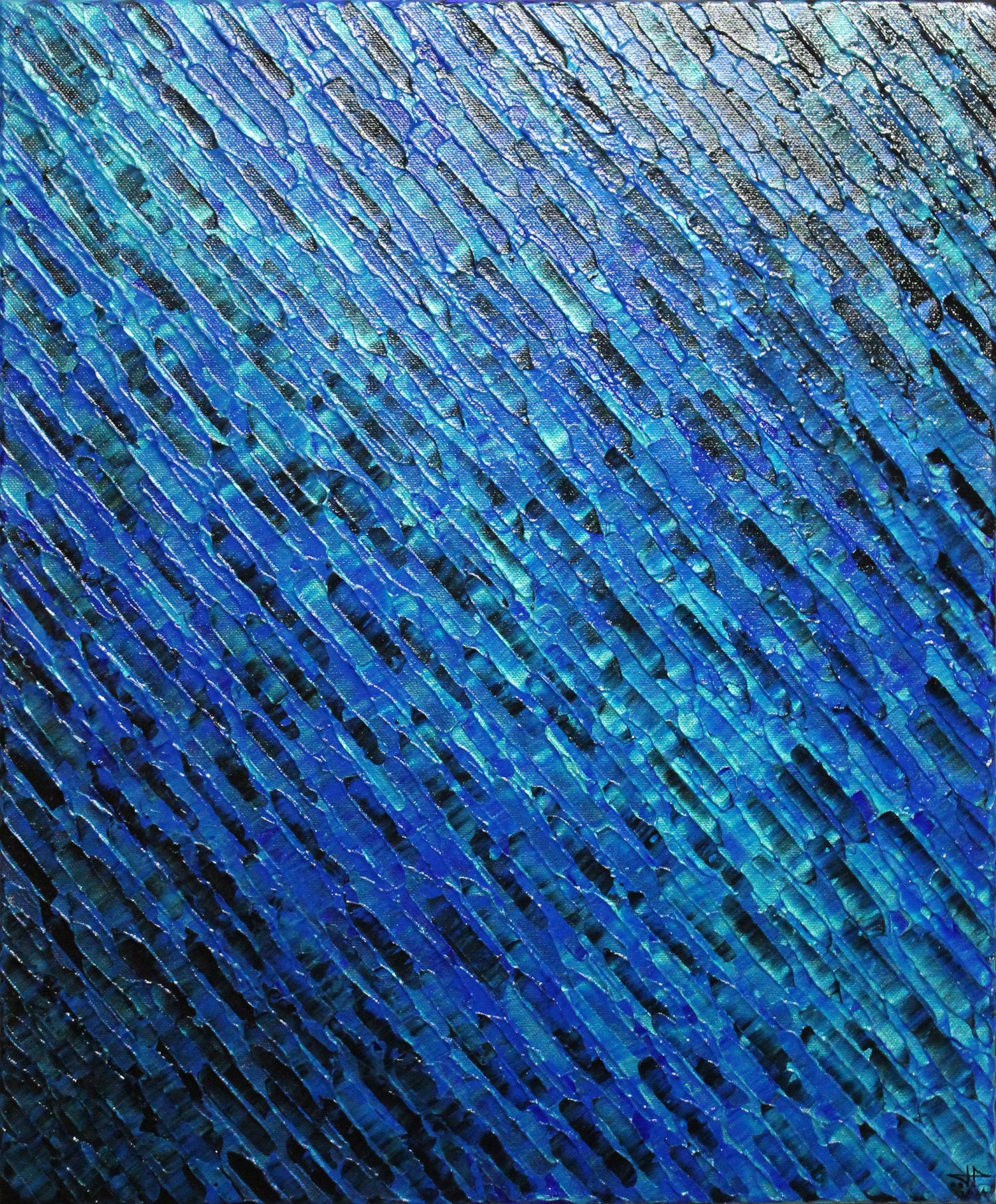 Jonathan Pradillon, Diagonale bleue irisée Jonathan Pradillon, Diagonale bleue irisée