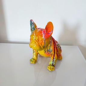 Sculpture, Small dog - Bouledogue, Âme Sauvage