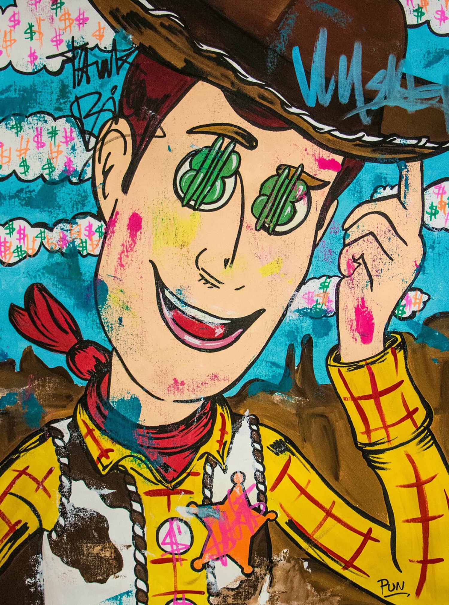 Carlos Pun Art, Think Big ft Woody Toy Story Carlos Pun Art, Think Big ft Woody Toy Story