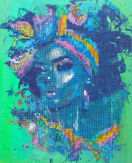 Gemälde, Reappropriation humaine afro, Nicolas Jesbac