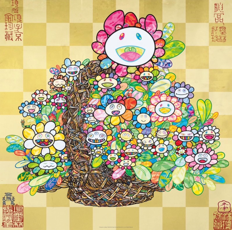 Takashi Murakami, Bouquet in a Basket Takashi Murakami, Bouquet in a Basket